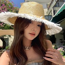 草帽海邊度假草帽女款夏天草編漁夫帽絲帶沙灘太陽帽遮陽帽防曬帽子潮 新品 歷史價格詳細信息