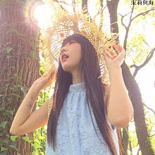 草帽大女主絲帶草帽氣質防紫外線遮陽帽大帽檐編織草帽顯臉小百搭日常 新品 歷史價格詳細信息