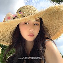 手工短帽沿草帽花朵度假沙灘帽女款編織海邊旅遊防曬遮陽中沿草帽 歷史價格詳細信息