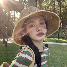 草帽草編漁夫帽女夏季透氣韓版顯臉小水桶帽大帽檐遮陽防曬海邊草帽子 新品 歷史價格詳細信息