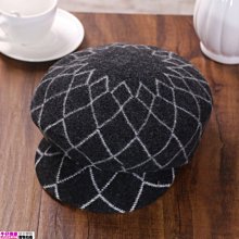 帽子女新款秋冬羊毛豹紋貝雷帽日系復古百搭畫家帽迷彩紋八角帽女 歷史價格詳細信息