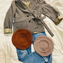 貝蕾帽【ISW】黑色羊毛貝雷帽 造型帽 歷史價格詳細信息