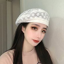 夏季薄款蕾絲貝雷帽女日系小香風韓版透氣百搭潮英倫復古蓓蕾帽 歷史價格詳細信息