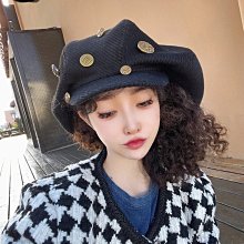 黑色法式貝雷帽大頭圍八角帽顯臉小畫家帽百搭蓓蕾帽雲朵帽子女士 歷史價格詳細信息