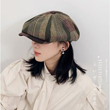 羊毛貝雷帽女秋冬時尚畫家帽子顯臉小報童帽方圓臉英倫八角帽 歷史價格詳細信息