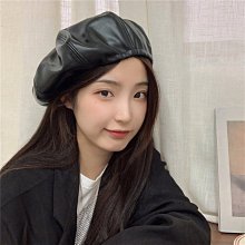 新款貝雷帽皮質貝雷帽韓國秋冬貝雷帽棒球光身八角帽男女士鴨舌皮帽子潮情侶 歷史價格詳細信息