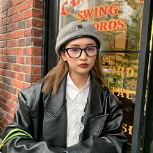 【帽檐短檐設計】秋冬字母大頭圍女士鴨舌帽韓版遮陽帽子前進帽潮流英倫復古貝雷帽 歷史價格詳細信息