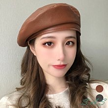 皮質八角帽 時尚百搭皮帽 素面 鴨舌帽 復古貝雷帽 英倫風 皮革帽 報童帽 黑色帽子 海軍帽 蓓蕾帽 皮面八角帽 畫家帽 歷史價格詳細信息