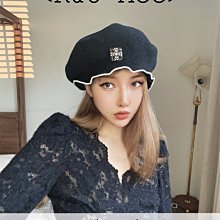 【鈷藍家】小香風鑲鑽流蘇水鑽十字格子呢海軍帽氣質名媛平頂帽米白報童帽原創設計獨特小眾帽飾配件 歷史價格詳細信息