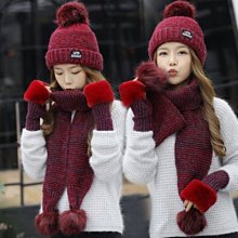 韓版熱銷三件組保暖加絨加厚毛帽圍脖口罩 歷史價格詳細信息