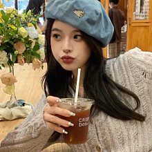 帽子貝雷帽牛仔女秋冬顯臉小黑色大頭圍八角帽畫家帽春小頭圍小號 歷史價格詳細信息