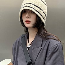 漁夫帽子女秋冬盆帽韓版荷葉邊針織日系百搭禮帽保暖可愛毛線帽潮 歷史價格詳細信息