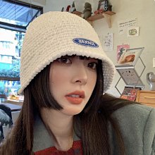 白色大頭圍毛線帽子女秋冬新款針織帽冬季加厚保暖護耳毛絨漁夫帽#促銷 #現貨 #可開發票 歷史價格詳細信息