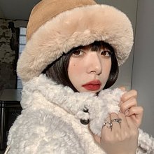 毛絨漁夫帽冬季款加厚保暖盆帽防風護耳雷鋒帽冬天掛繩毛球帽子女 歷史價格詳細信息