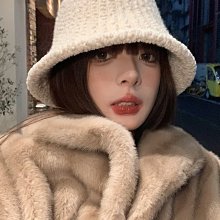 時尚毛絨帽子女款2023新款冬季加厚保暖簡約漁夫帽顯臉小百搭盆帽 歷史價格詳細信息