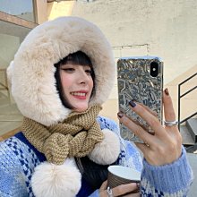 帽子女冬保暖可愛圍脖毛絨帽圣誕小鹿圍巾手套一體三件套百搭冬季#促銷 #現貨 #可開發票 歷史價格詳細信息