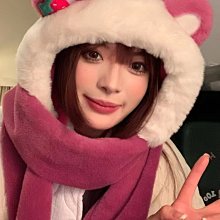 小熊帽子圍巾手套一體秋冬季可愛草莓保暖女三件套圍脖厚冬天騎車#促銷 #現貨 #可開發票 價格比較,價格查詢,歷史價格詳細信息