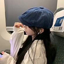 帽子貝雷帽牛仔女秋冬顯臉小黑色大頭圍八角帽畫家帽春小頭圍小號 歷史價格詳細信息