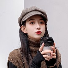 愛麗絲春夏復古英倫棉黑色八角帽潮鴨舌帽貝雷帽畫家帽文藝帽報童帽男女 歷史價格詳細信息