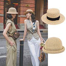 草帽大女主絲帶草帽氣質防紫外線遮陽帽大帽檐編織草帽顯臉小百搭日常 新品 歷史價格詳細信息