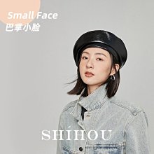 新款貝雷帽皮質貝雷帽韓國秋冬貝雷帽棒球光身八角帽男女士鴨舌皮帽子潮情侶 歷史價格詳細信息