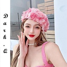 Dark.Q WB 珍珠空頂草帽原創春夏重工小香風釘珠遮陽帽度假草帽織帶優雅拉菲草空頂鴨舌帽寬檐草帽 歷史價格詳細信息