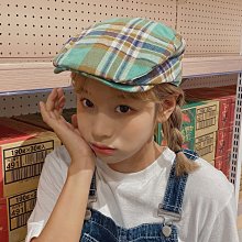 愛麗絲貝雷帽子女秋冬千鳥格八角帽子韓版時尚百搭英倫復古格子畫家帽潮 歷史價格詳細信息