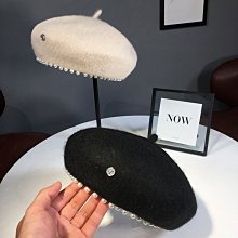 韓版羊毛呢貝雷帽女英倫復古百搭黑色畫家帽子顯臉小秋冬季蓓蕾帽 歷史價格詳細信息
