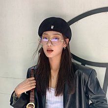 愛麗絲小眾針織反戴貝雷帽男女春夏文藝前進帽子日系復古字母畫家帽百搭 歷史價格詳細信息