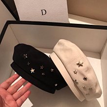 愛麗絲春季米色貝雷帽女夏季薄款針織八角蓓蕾帽子短發女式時尚夏天鏤空 歷史價格詳細信息