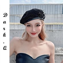 Dark.Q WB 珍珠空頂草帽原創春夏重工小香風釘珠遮陽帽度假草帽織帶優雅拉菲草空頂鴨舌帽寬檐草帽 歷史價格詳細信息