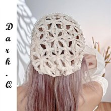 Dark.Q WB 珍珠空頂草帽原創春夏重工小香風釘珠遮陽帽度假草帽織帶優雅拉菲草空頂鴨舌帽寬檐草帽 歷史價格詳細信息