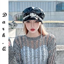 Dark.Q WB 珍珠空頂草帽原創春夏重工小香風釘珠遮陽帽度假草帽織帶優雅拉菲草空頂鴨舌帽寬檐草帽 歷史價格詳細信息