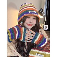 時尚韓版針織水桶漁夫帽 透氣遮陽帽 法式遮陽帽 高質感百搭漁夫帽 歷史價格詳細信息