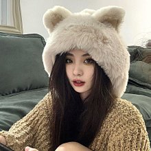 帽子女冬季毛絨保暖雷鋒帽日系可愛貓耳朵護耳帽韓版戶外東北棉帽 歷史價格詳細信息