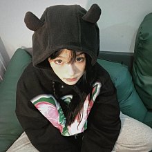 免運可愛毛絨小熊耳朵針織帽子女秋冬保暖護耳顯臉小毛線套頭雷鋒帽 歷史價格詳細信息