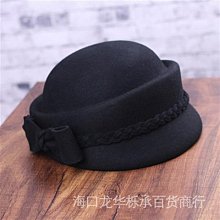 貝雷帽女羊毛帽子復古禮帽女秋冬新款法式名媛時尚優雅毛呢帽子女 歷史價格詳細信息