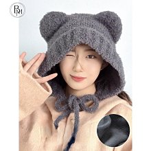 【免運】毛絨帽子 頭帽子 帽子冬天毛茸茸小熊毛絨帽2024新款網紅可愛ins炸街女潮今年流行 歷史價格詳細信息