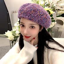 針織貝雷帽女秋冬季英倫百搭毛線八角帽子日系大頭圍畫家蓓蕾帽潮#促銷 #現貨 #可開發票 歷史價格詳細信息