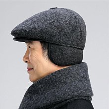 冬季帽子男前進帽夾棉鴨舌帽中老年人爸爸帽爺爺老頭帽加絨護耳帽 價格比較,價格查詢,歷史價格詳細信息