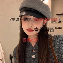 【我的頭不圓】羊毛呢黑色貝雷帽女冬款時尚大頭圍顯臉小畫家帽 歷史價格詳細信息