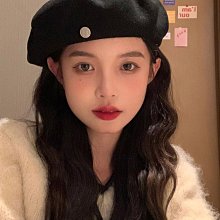 【我的頭不圓】秋冬新款毛絨拼接報童帽子女保暖大頭圍八角貝雷帽 歷史價格詳細信息