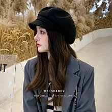 新款八角貝雷帽子女冬季顯臉小英倫風復古鴨舌畫家帽時尚百搭潮流 歷史價格詳細信息