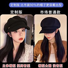 黑色法式貝雷帽大頭圍八角帽顯臉小畫家帽百搭蓓蕾帽雲朵帽子女士 歷史價格詳細信息