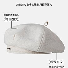 大頭圍貝雷帽顯臉小英倫風黑色pu皮質畫家帽氣質百搭帽子女蓓蕾帽 歷史價格詳細信息