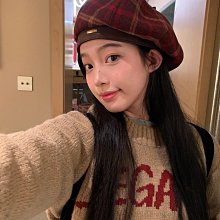 大頭圍英倫復古貝雷帽子女2024新款夏季正反兩戴百搭顯臉小前進帽 歷史價格詳細信息