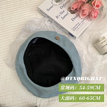 新款牛仔貝雷帽女秋冬韓版百搭顯臉小蓓蕾畫家帽網紅大頭圍帽子女  滿300發貨 歷史價格詳細信息