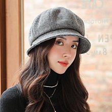 千鳥 貝雷帽 帽子 貝蕾帽 毛帽 造型帽 皮格 拼接 千鳥格 格紋 畫家帽 八角帽 明星 網紅 韓國 歐美 BEGIN 歷史價格詳細信息