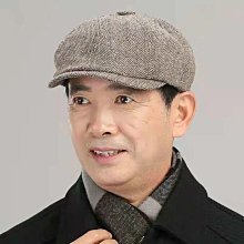 秋冬季老年人棉帽子男毛呢棒球帽老頭加絨護耳帽爸爸爺爺帽鴨舌帽(SL) 歷史價格詳細信息