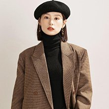 貝雷帽子女2024新款時尚格子大頭圍八角帽春夏出街百搭鴨舌報童帽-沐雨家居 歷史價格詳細信息